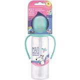 Бутылочка для кормления с ручками и соской из силикона быстрый поток от 6 мес. Мал Мала Меньше 250мл (КК1093)