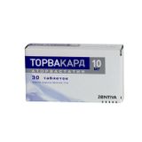 Торвакард таблетки п/о плен. 10мг 30шт Торвакард таблетки п/о плен. 10мг 30шт