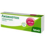 Лизинотон таблетки 20мг 28шт Лизинотон таблетки 20мг 28шт