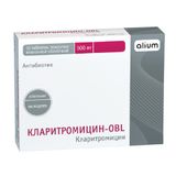 Кларитромицин-OBL таблетки п/о плен. 500мг 14шт Кларитромицин-OBL таблетки п/о плен. 500мг 14шт