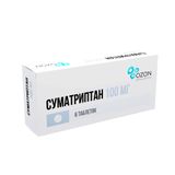 Суматриптан таблетки п/о плен. 100мг 6шт Суматриптан таблетки п/о плен. 100мг 6шт