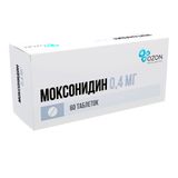 Моксонидин таблетки п/о плен. 0,4мг 60шт Моксонидин таблетки п/о плен. 0,4мг 60шт