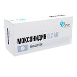 Моксонидин таблетки п/о плен. 0,2мг 60шт Моксонидин таблетки п/о плен. 0,2мг 60шт