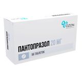 Пантопразол таблетки кишечнорастворимые, покрытые оболочкой 20мг 56шт Пантопразол таблетки кишечнорастворимые, покрытые оболочкой 20мг 56шт