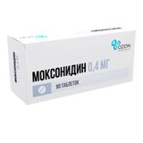 Моксонидин таблетки п/о плен. 0,4мг 90шт Моксонидин таблетки п/о плен. 0,4мг 90шт