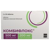 Комбифлокс таблетки п/о плен. 500мг+200мг 10шт