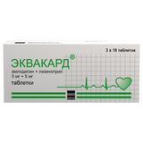 Эквакард таблетки 5мг+5мг 30шт Эквакард таблетки 5мг+5мг 30шт