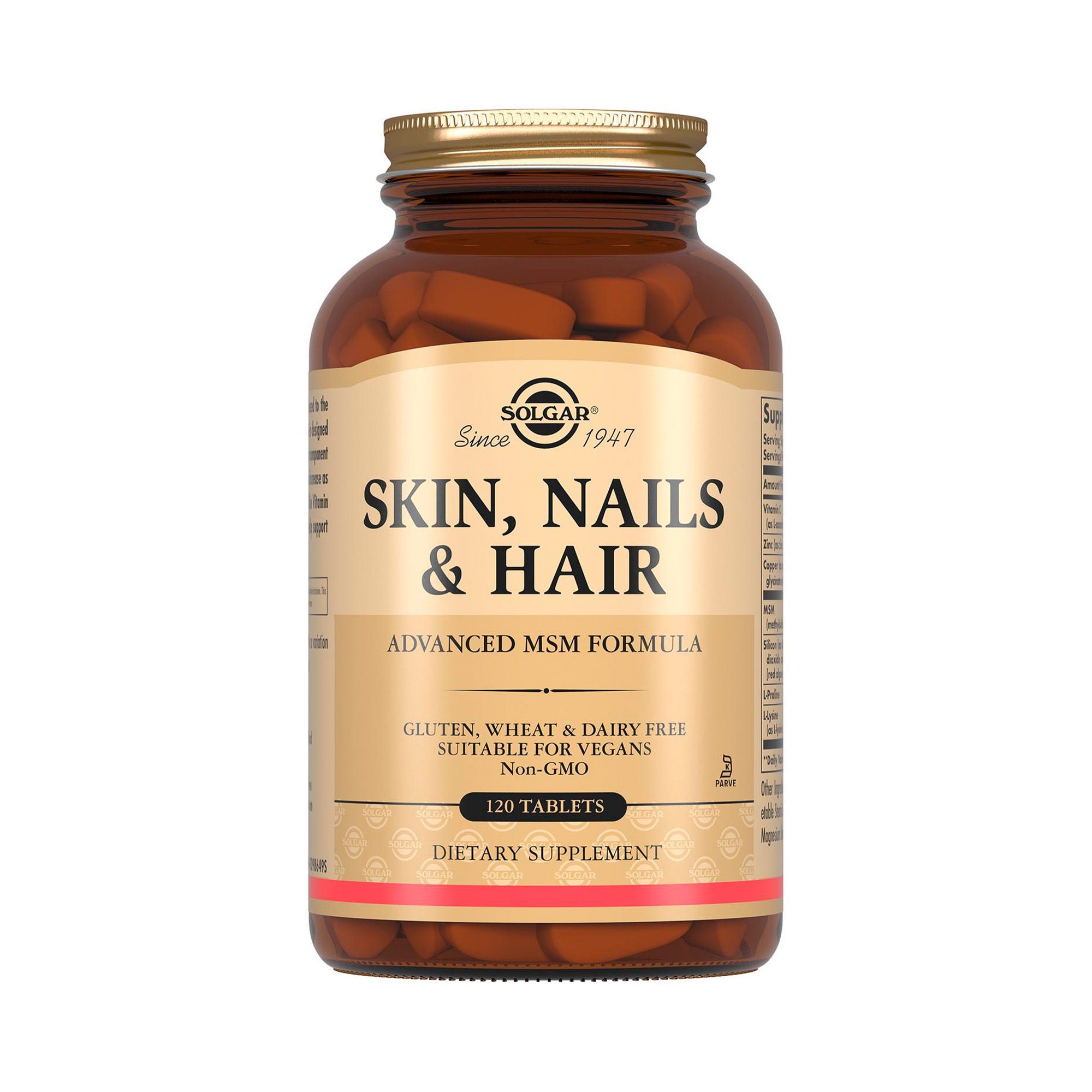 Изображение товара БАД Солгар для кожи, волос и ногтей 120 таблеток 1397мг