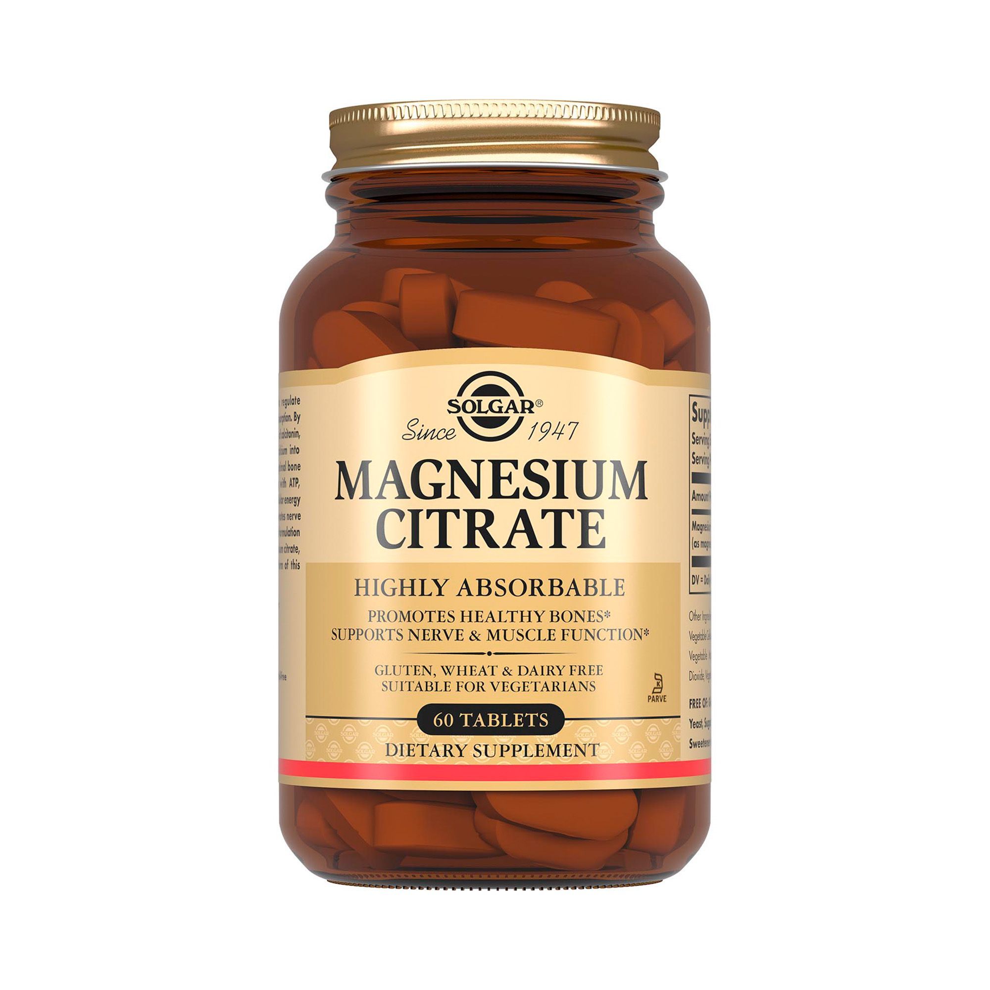 Изображение товара Магния цитрат Solgar таблетки 1717мг 60 шт для нервной системы и сердца