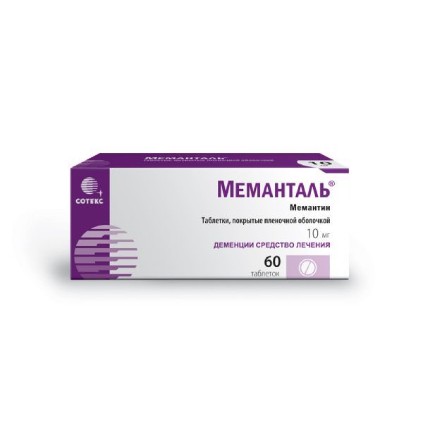 Изображение товара Меманталь таблетки 10 мг 60 шт препарат для лечения деменции и Альцгеймера