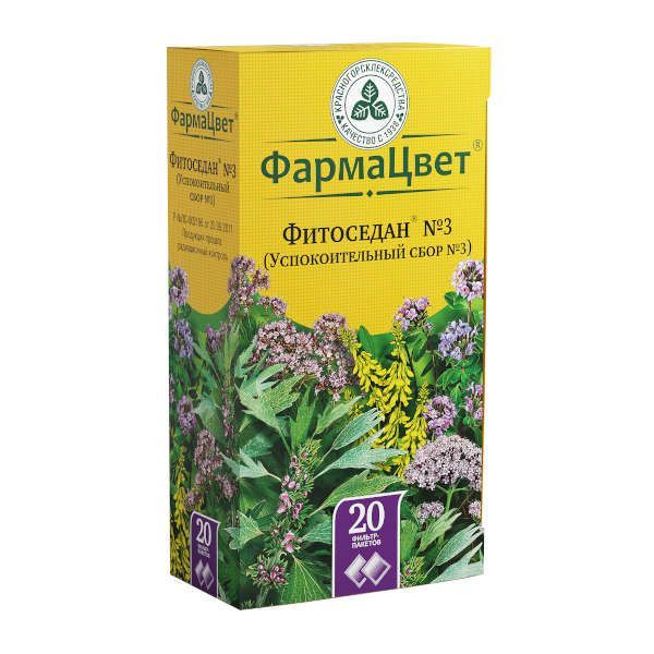 Изображение товара Сбор успокоительный Фитоседан №3 фильтр-пакет 2г 20шт