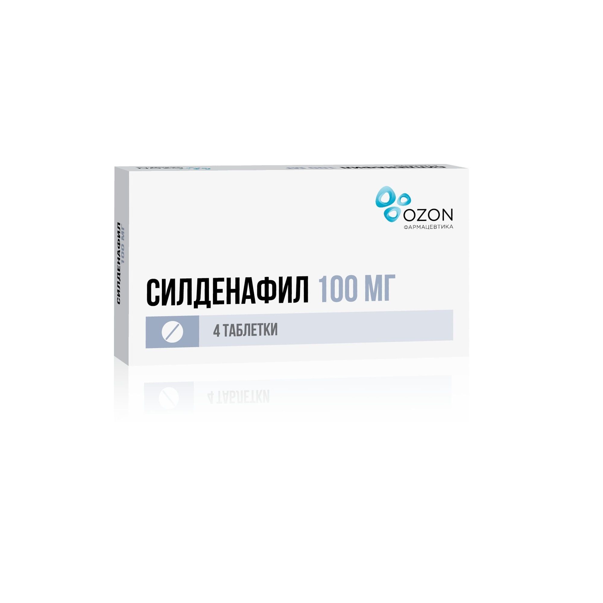 Изображение товара Силденафил таблетки 100 мг для улучшения эрекции 4 шт