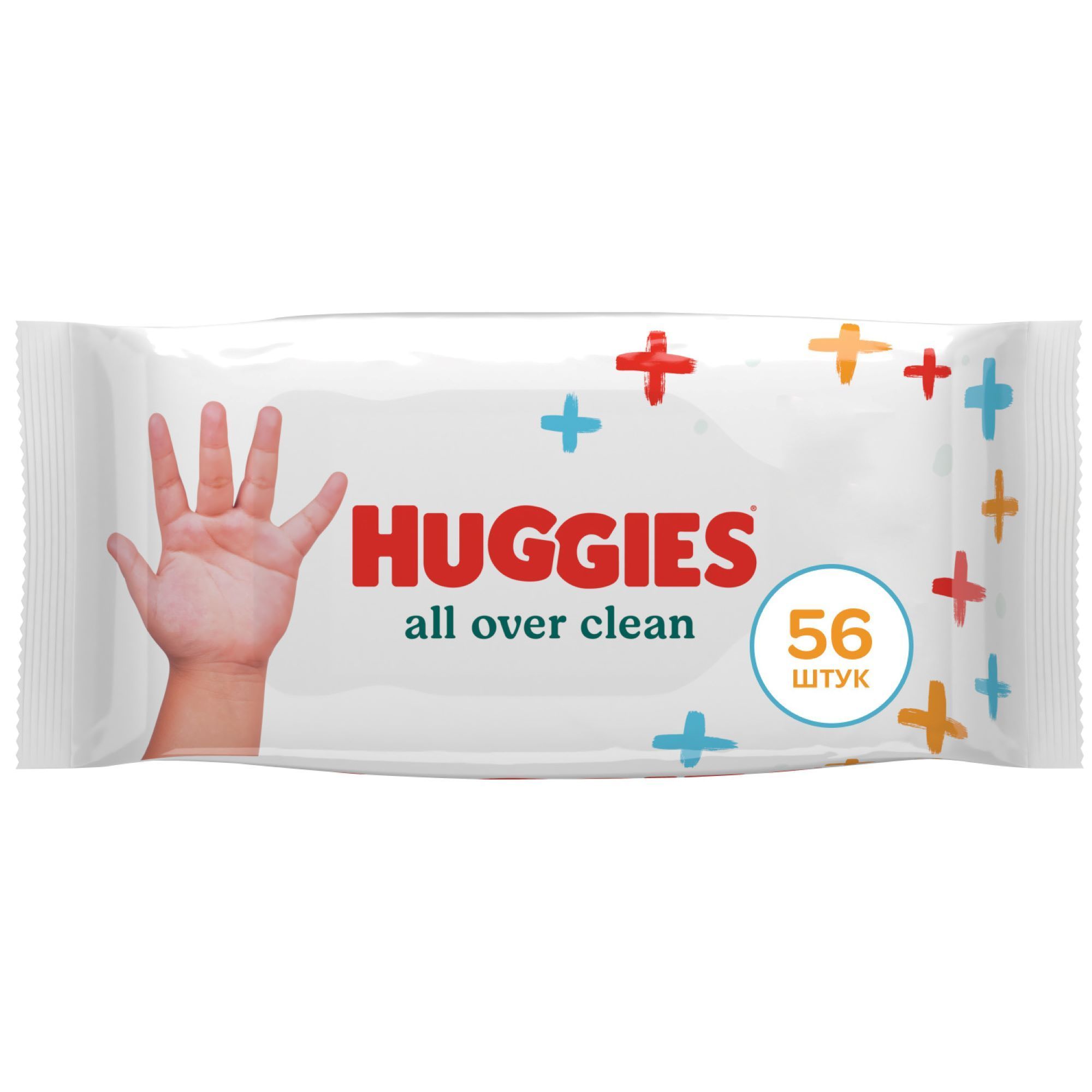 Изображение товара Салфетки влажные детские многослойные Huggies/Хаггис 56шт