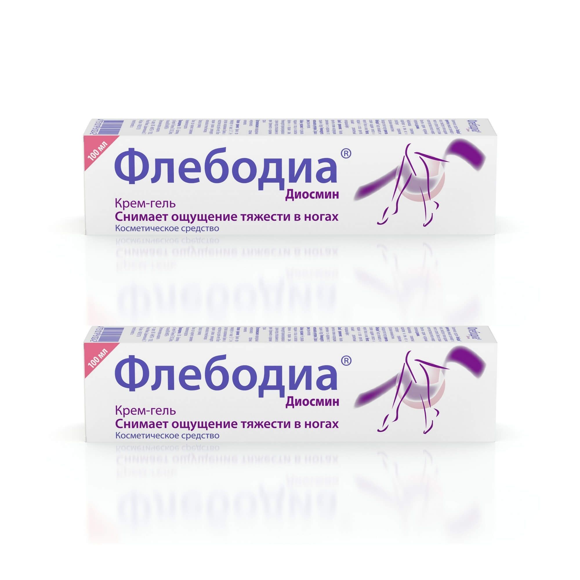 Изображение товара 2Х Крем-гель для ног Флебодиа 100мл