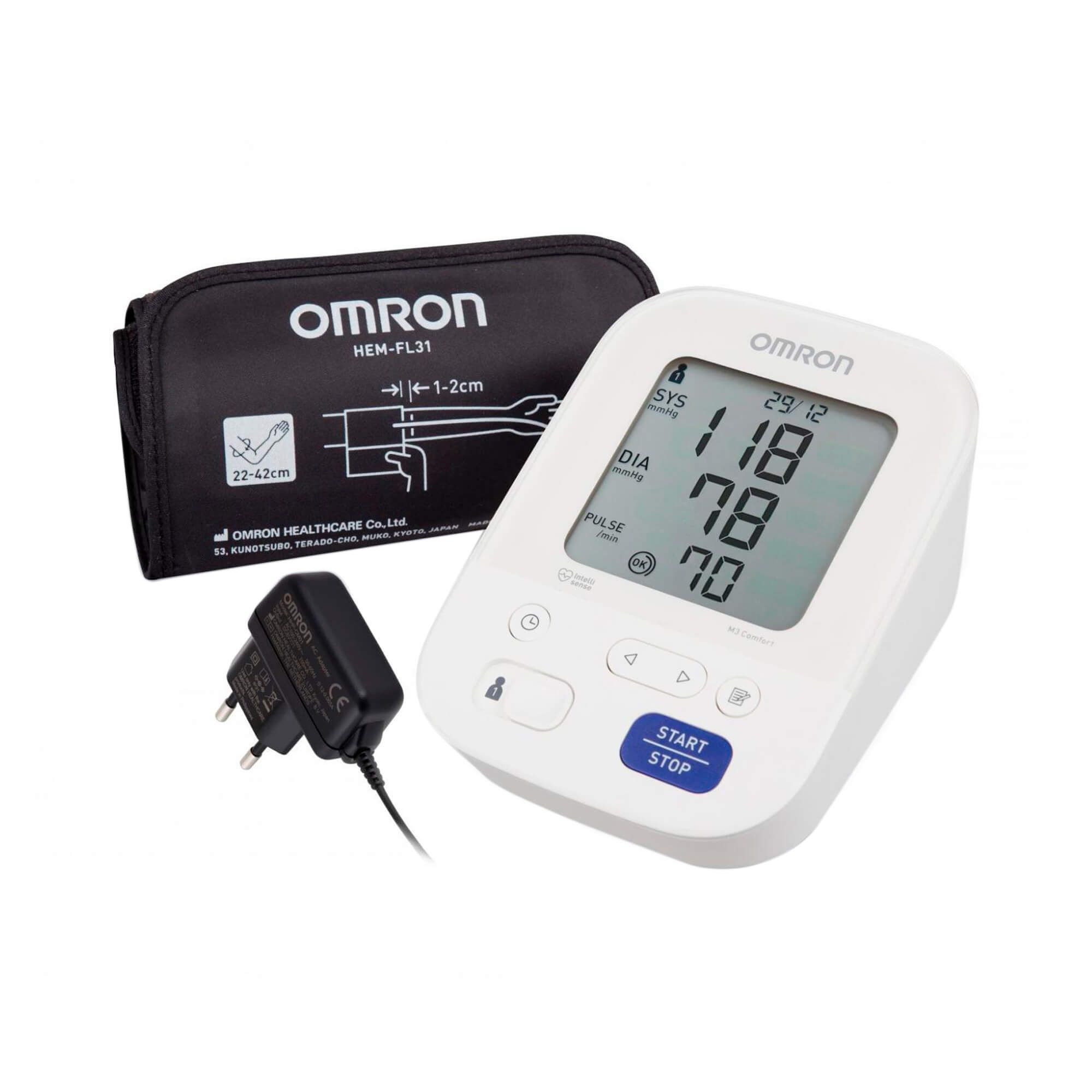 Изображение товара Автоматический тонометр Omron Comfort M3 с умной манжетой и подключением к приложению