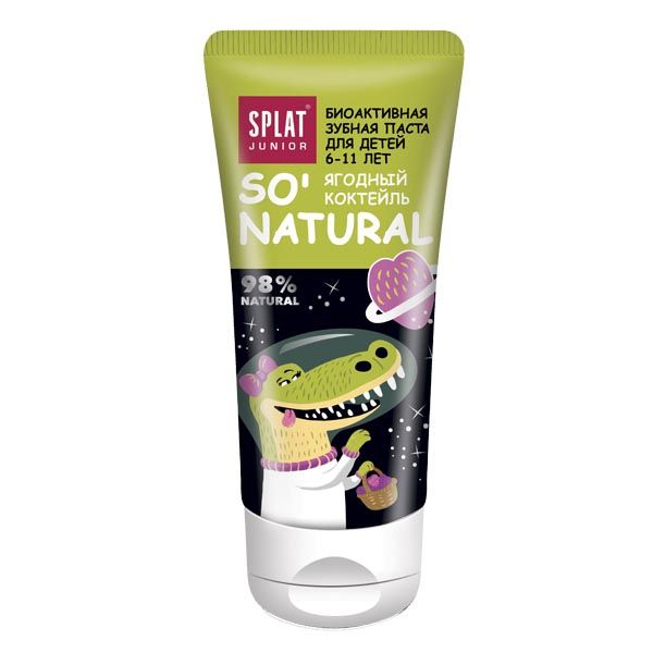 Изображение товара Паста зубная натуральная вкус ягодный коктейль 6-11 лет Junior Splat/Сплат 55мл