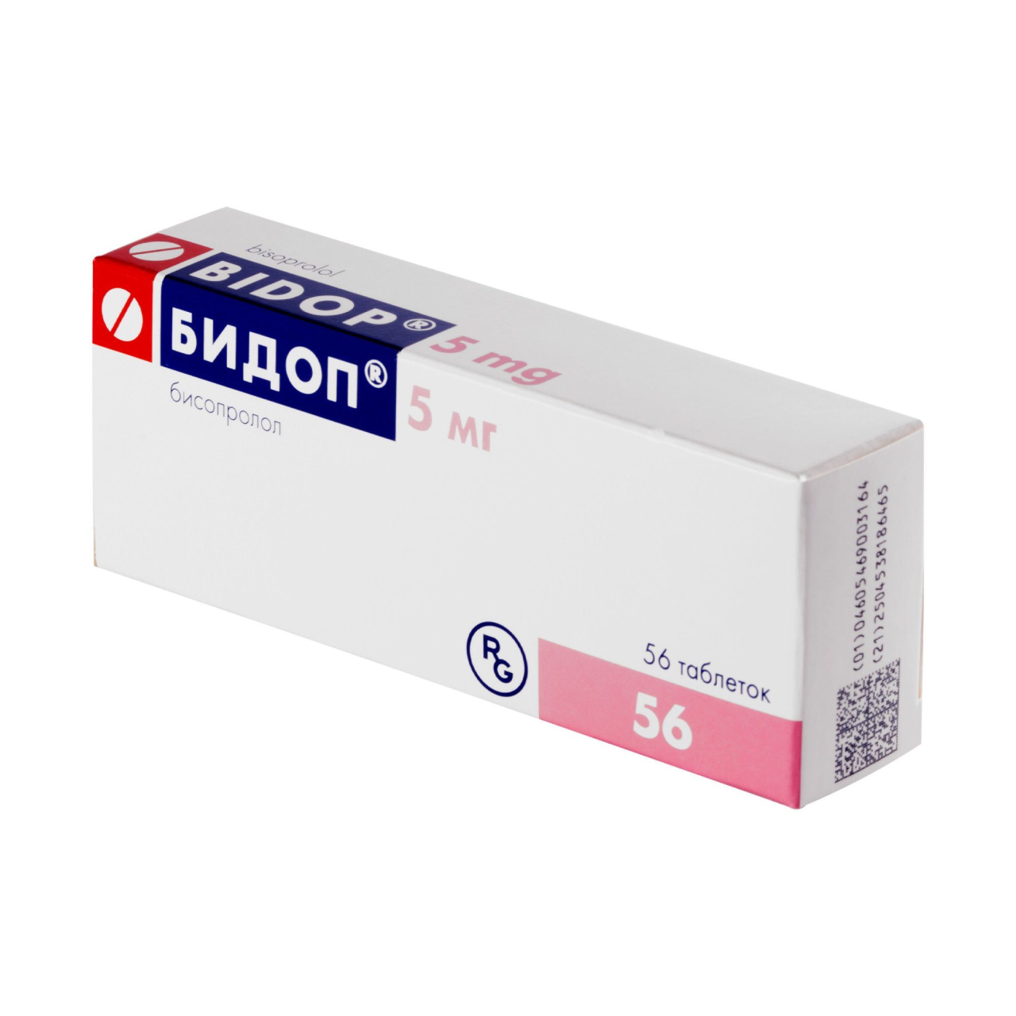 Изображение товара Бидоп 5мг таблетки 56 шт Гедеон Рихтер для гипертензии и сердечных заболеваний