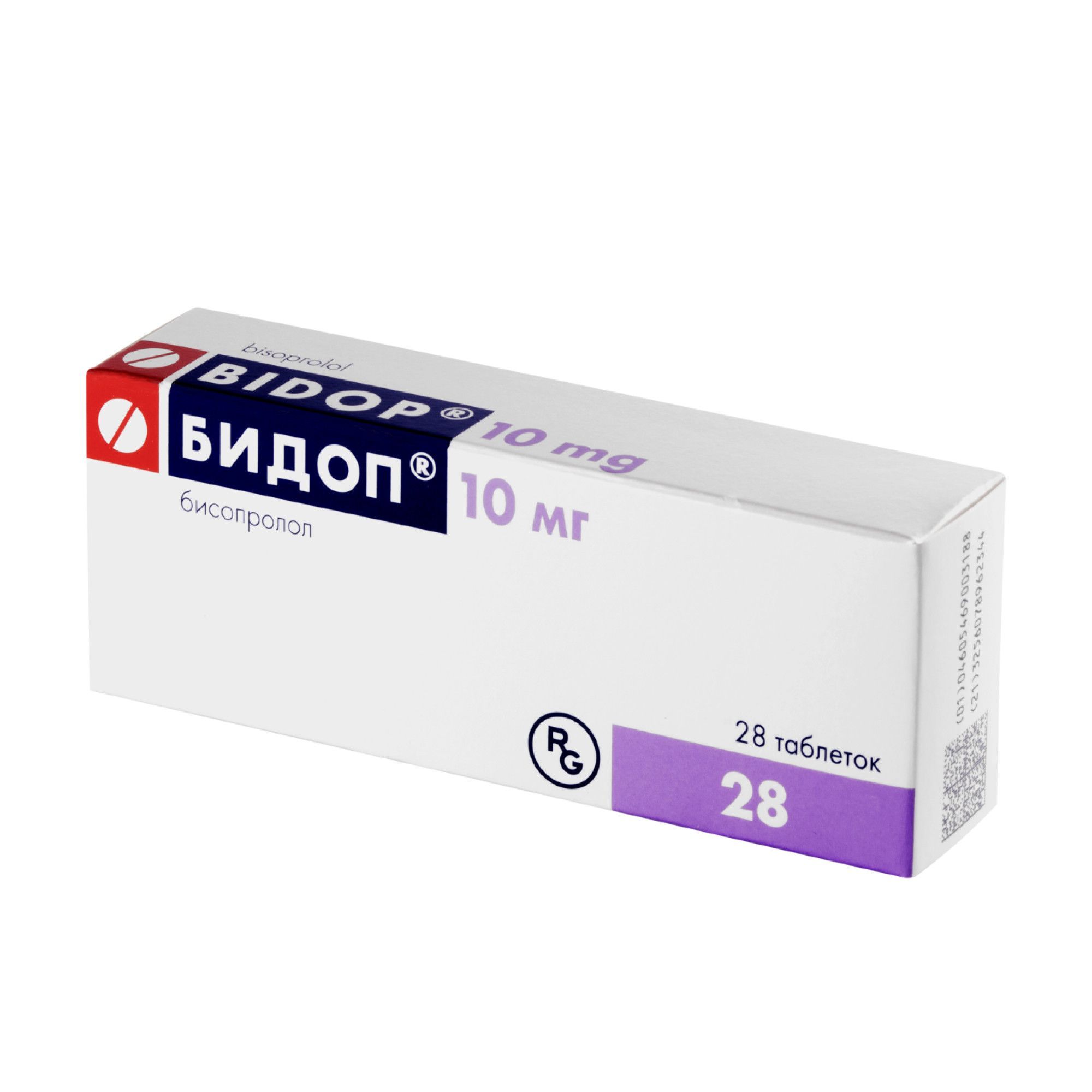 Изображение товара Бидоп 10 мг таблетки 28 шт для гипертензии и стенокардии