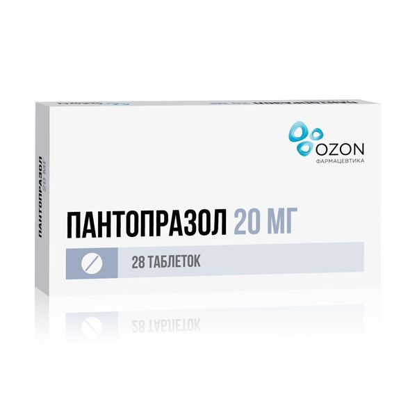 Изображение товара Пантопразол таблетки п/о кишечнораств. 20мг 28шт