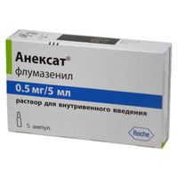 Анексат раствор для в/в введ. 0,5мг/5 мл 5мл 5шт
