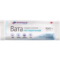 Вата хирургическая нестерильная Клинса 100г