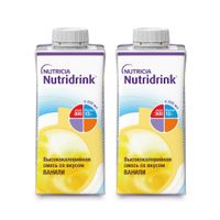 2Х Питание лечебное диетическое высококалорийное со вкусом ванили Nutridrink/Нутридринк 200мл 
