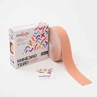 Тейп кинезио адгезивный восстанавливающий нестерильный бежевый Classic Kinexib 32м х 5см миниатюра