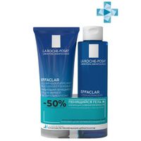 Набор La Roche Posay/Ля рош позе: Лосьон для кожи лица для сужения пор Effaclar 200мл+Гель для жирной кожи пенящийся 200мл