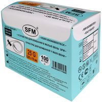 Катетер для вливания в малые вены игла-бабочка стерильный 25G SFM 0,5х19мм 100шт миниатюра фото №2