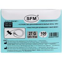 Устройства для вливания в малые вены иглы-бабочки стерильные 27G SFM 0,40х19мм 100шт миниатюра фото №6