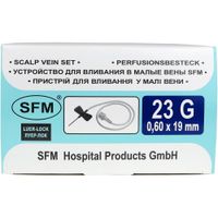 Катетер для вливания в малые вены игла-бабочка стерильный 23G SFM 0,6х19мм 100шт миниатюра фото №3