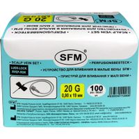 Устройства для вливания в малые вены иглы-бабочки стерильные 20G SFM 0,90х19мм 100шт миниатюра фото №2