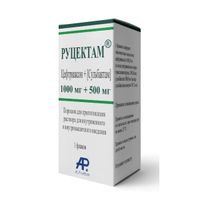 Руцектам порошок для приг. раствора в/в и в/м введ. 1000мг+500мг