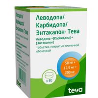 Леводопа+Карбидопа+Энтакапон-Тева таблетки п/о плен. 50мг+12,5мг+200мг 30шт миниатюра фото №3