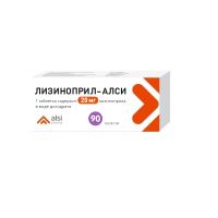 Лизиноприл-Алси таблетки 20мг 90шт