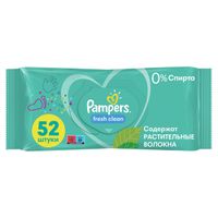 Салфетки влажные детские Fresh Clean Pampers/Памперс 52шт миниатюра фото №8