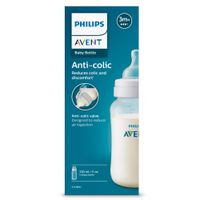 Бутылочка с силиконовой соской из полипропилена с 3 мес. Anti-colic Philips Avent 330мл (SCY106/01) миниатюра фото №3