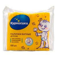 Палочки ватные Курносики 100шт (40052) миниатюра фото №2