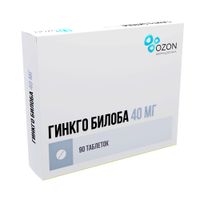 Гинкго билоба таблетки п/о плен. 40мг 90шт