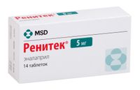 Ренитек таблетки 5мг 14шт