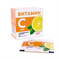 Витамин С аскорбиновая кислота порошок для приема внутрь 1г 10шт