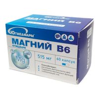 Магний В6 Югмедфарм капсулы 515мг 60шт миниатюра фото №3