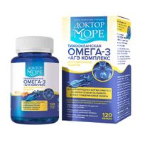 Тихоокеанская Омега-3+АГЭ комплекс Доктор Море капсулы 0,25г 120шт