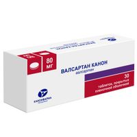 Валсартан Канон таблетки п/о плен. 80мг 30шт Валсартан Канон таблетки п/о плен. 80мг 30шт