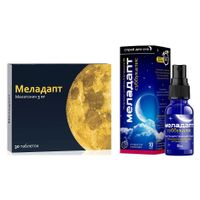 Набор 1X Меладапт таблетки п/о плен. 3мг 30шт + 1X Меладапт суббукалис вкус клубники спрей подъязычный фл. 10мл