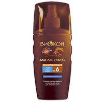 Масло спрей SPF6 Активатор Загара Эколла Био Биокон 160мл