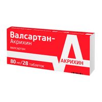 Валсартан-Акрихин таблетки п/о плен. 80мг 28шт миниатюра фото №3