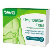 Омепразол-Тева капсулы кишечнорастворимые 10мг 28шт миниатюра фото №2