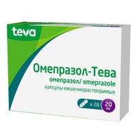 Омепразол-Тева капсулы кишечнорастворимые 20мг 28шт миниатюра фото №2