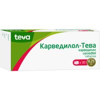 Карведилол-Тева таблетки 6,25мг 30шт миниатюра фото №3